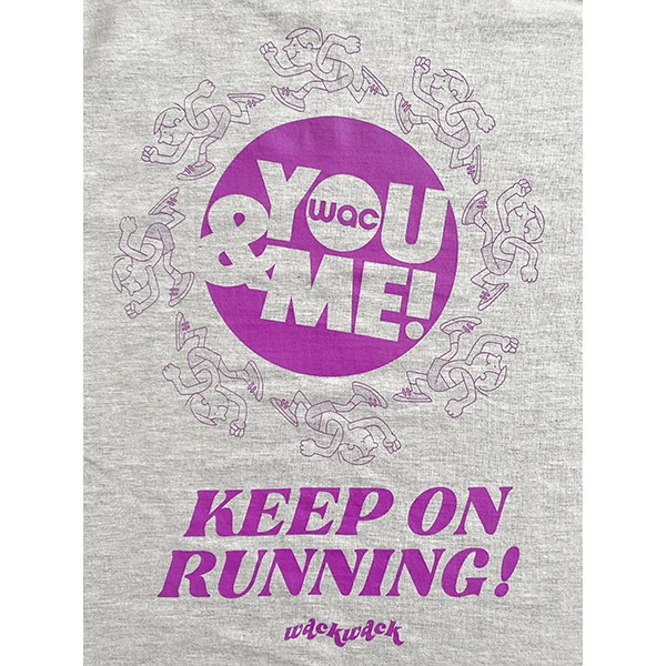 【WACKWACK】YOU&ME! TEE ash ワックワック ティーシャツ 半袖 スケートボード スケボー SKATEBOARD