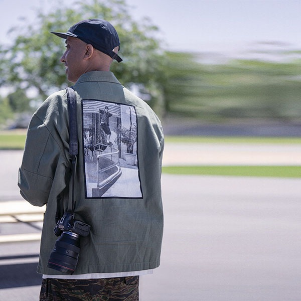 【VANS×Atiba Jefferson】SKATE HAZE MILITARY by Atiba Jefferson カラー:pine forest バンズ アティバ・ジェファーソン ジャケット アウター スケートボード スケボー SKATEBOARD SHOES