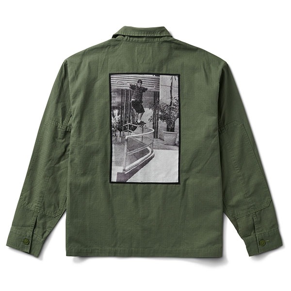 【VANS×Atiba Jefferson】SKATE HAZE MILITARY by Atiba Jefferson カラー:pine forest バンズ アティバ・ジェファーソン ジャケット アウター スケートボード スケボー SKATEBOARD SHOES