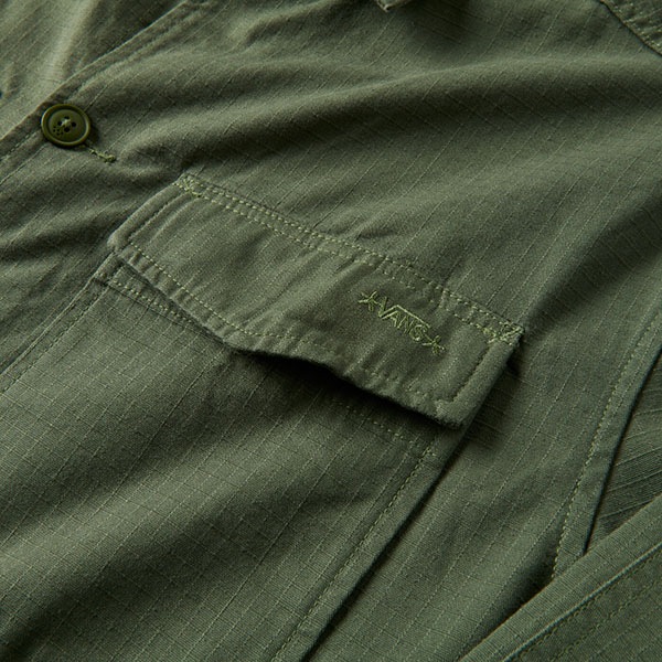 【VANS×Atiba Jefferson】SKATE HAZE MILITARY by Atiba Jefferson カラー:pine forest バンズ アティバ・ジェファーソン ジャケット アウター スケートボード スケボー SKATEBOARD SHOES