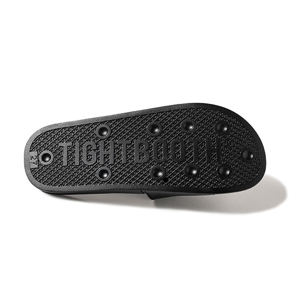 【TIGHTBOOTH】BIG LABEL SLIDE SANDAL black　タイトブース サンダル スケートボード スケボー SKATEBOARD