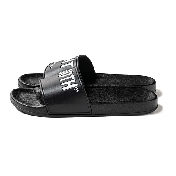【TIGHTBOOTH】BIG LABEL SLIDE SANDAL black　タイトブース サンダル スケートボード スケボー SKATEBOARD