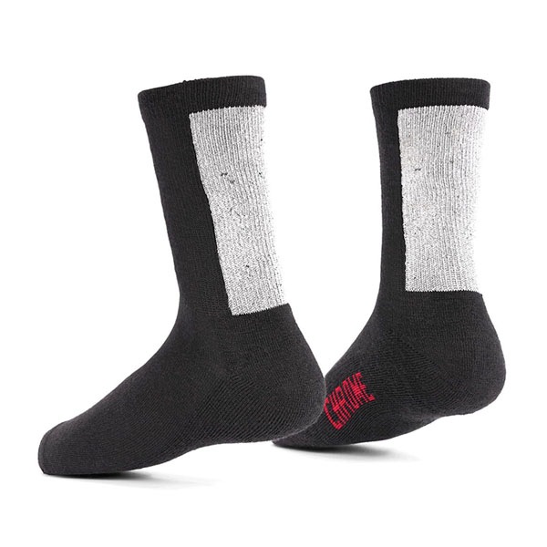 【CHROME】MERINO NIGHT SOCKSカラー： black/reflective　クローム 靴下 ソックス スケートボード スケボー SKATEBOARD