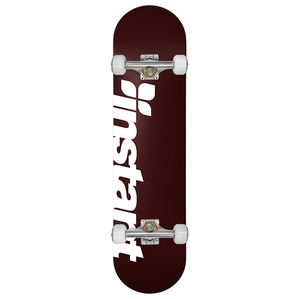 【instant】25SU LOGO COMPLETE dark brown/white 8.25インチ コンプリートセット 完成品 スケートボード スケボー SKATEBOARD