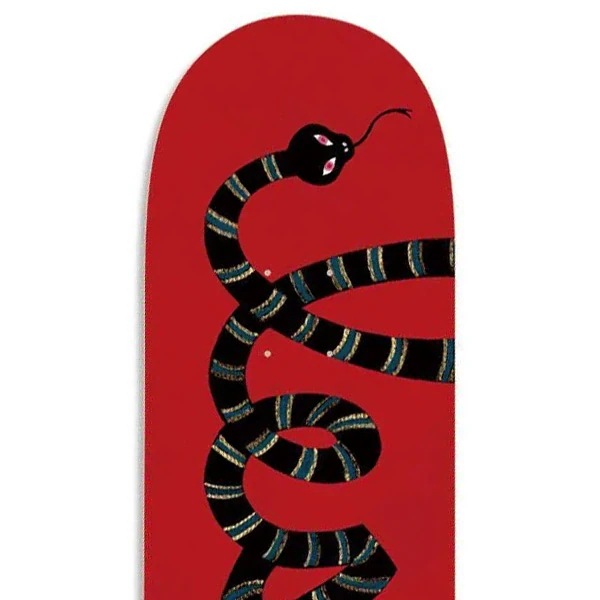 【lesque×MIHO MURAKAMI】CRIMSON SERPENT 7.25インチ　レスケ スケートボード スケボー デッキ キッズサイズ KIDS SKATEBOARD DECK