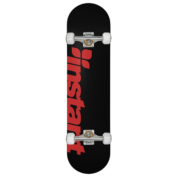 【instant】25SU LOGO COMPLETE black/red 8.25インチ コンプリートセット 完成品 スケートボード スケボー SKATEBOARD