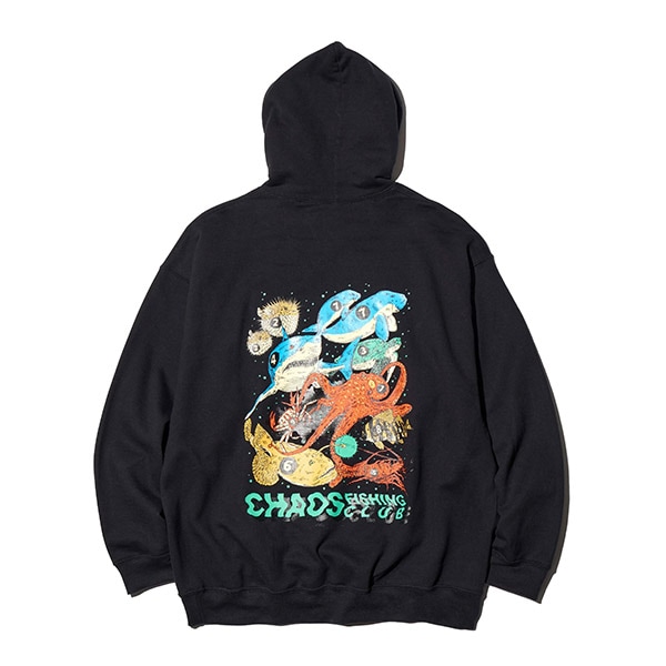 【Chaos Fishing Club】ROAD OF THE SEA HOODIE black　カオスフィッシングクラブ パーカー スケートボード スケボー SKATEBOARD