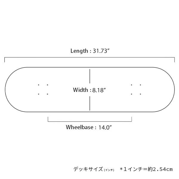スケートボード hockey 8.18 HOCKEY】PANIC TO PEACE 8.18インチ ホッキー スケートボード