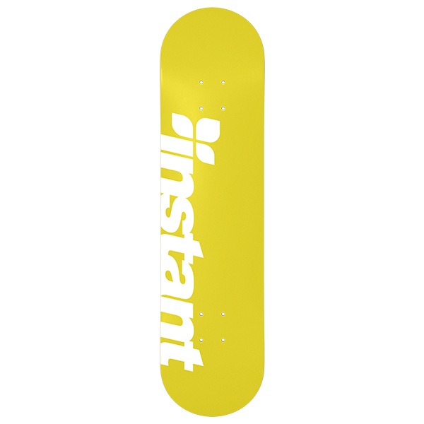 【instant】25SU LOGO DECK yellow/white 7.3インチ インスタント スケートボード スケボー デッキ SKATEBOARD DECK