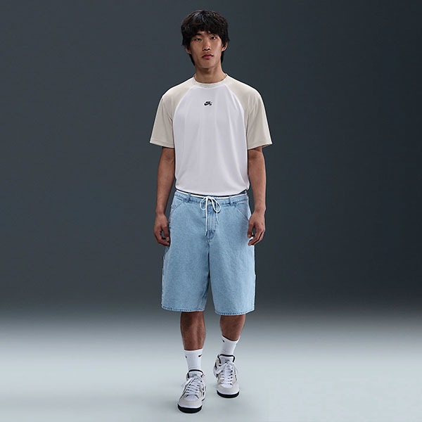 【NIKE SB】Dri-FIT KNIT SKATEBOARD JERSEY カラー：white/light bone HJ2957-100　ナイキ エスビー 半袖 スケートボード スケボー SKATEBOARD