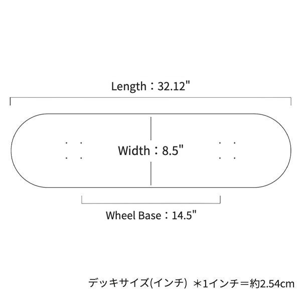 【EDGLRD】TECH SCRIPT BLACK/WHITE 8.5インチ エッジロード スケートボード スケボー デッキ SKATEBOARD DECK