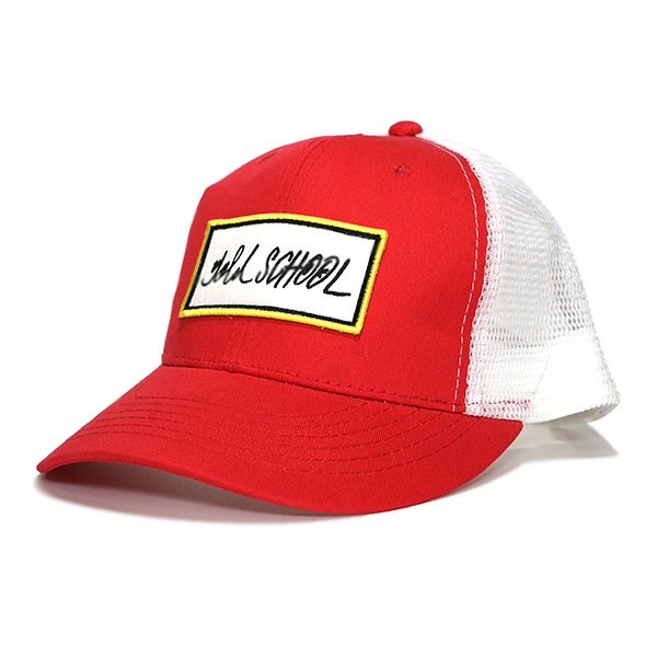【GOLD SKOOL】LINE LOGO MESH CAP red/white ゴールドスクール キャップ スケートボード スケボー SKATEBOARD