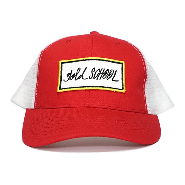 【GOLD SKOOL】LINE LOGO MESH CAP red/white ゴールドスクール キャップ スケートボード スケボー SKATEBOARD