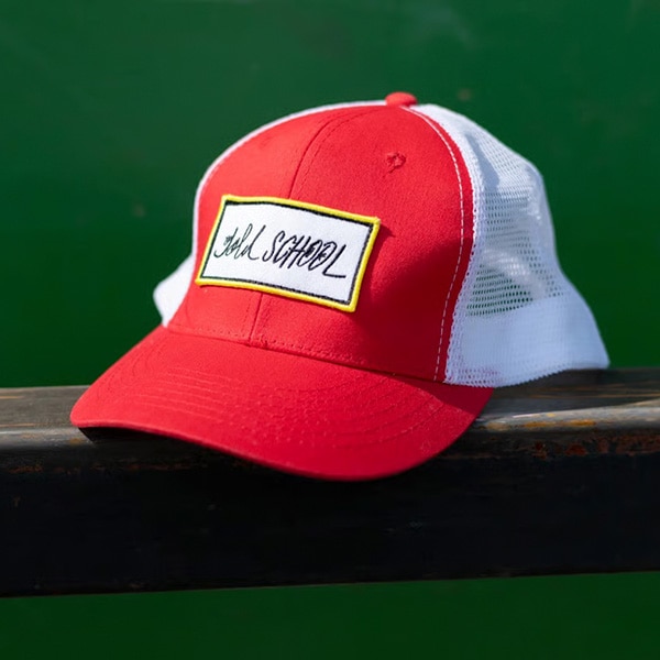 【GOLD SKOOL】LINE LOGO MESH CAP red/white ゴールドスクール キャップ スケートボード スケボー SKATEBOARD