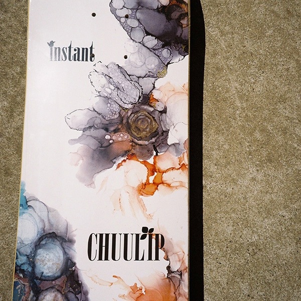 【CHUULIP×instant】30TH ANNIV MARBLE #1 DECK -orange- 7.3インチ　チューリップ スケートボード スケボー  SKATEBOARD DECK