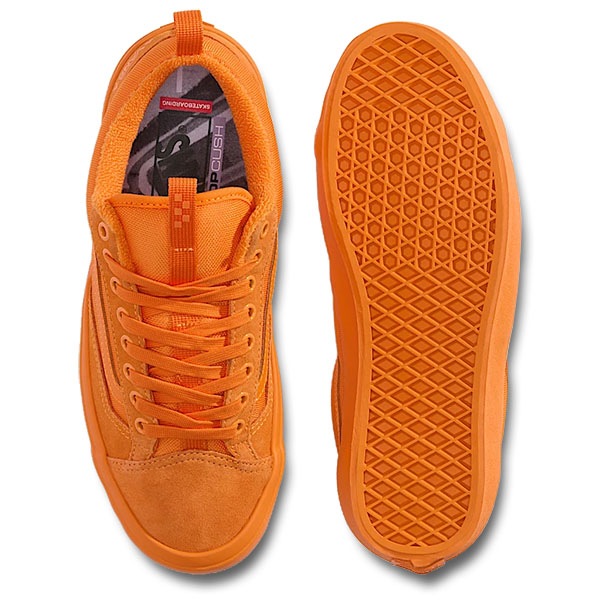 スケートボード用スエードスニーカー グレー/オレンジ VANS×Atiba Jefferson】SKATE OLD SKOOL 36+ by Atiba Jefferson