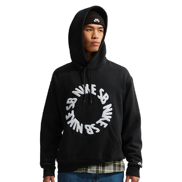 【NIKE SB】ROLLING BB PULLOVER SKATE HOODIE カラー：black/white IF0656-010　ナイキ エスビー スウェットシャツ トレーナー フード パーカー スケートボード スケボー SKATEBOARD