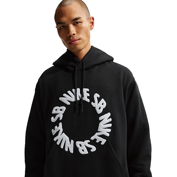 【NIKE SB】ROLLING BB PULLOVER SKATE HOODIE カラー：black/white IF0656-010　ナイキ エスビー スウェットシャツ トレーナー フード パーカー スケートボード スケボー SKATEBOARD
