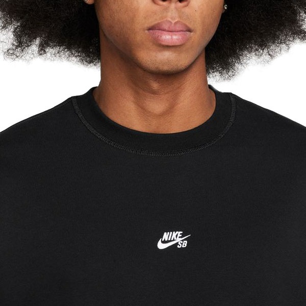 【NIKE SB】ESSENTIAL LOGO LS CREW カラー:black/white FV7354-010 ナイキ エスビー スウェットシャツ トレーナー クルーネック スケートボード スケボー SKATEBOARD