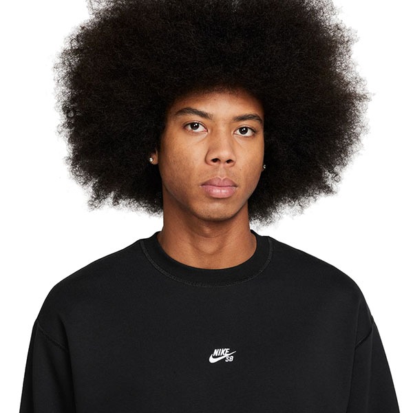 【NIKE SB】ESSENTIAL LOGO LS CREW カラー:black/white FV7354-010 ナイキ エスビー スウェットシャツ トレーナー クルーネック スケートボード スケボー SKATEBOARD