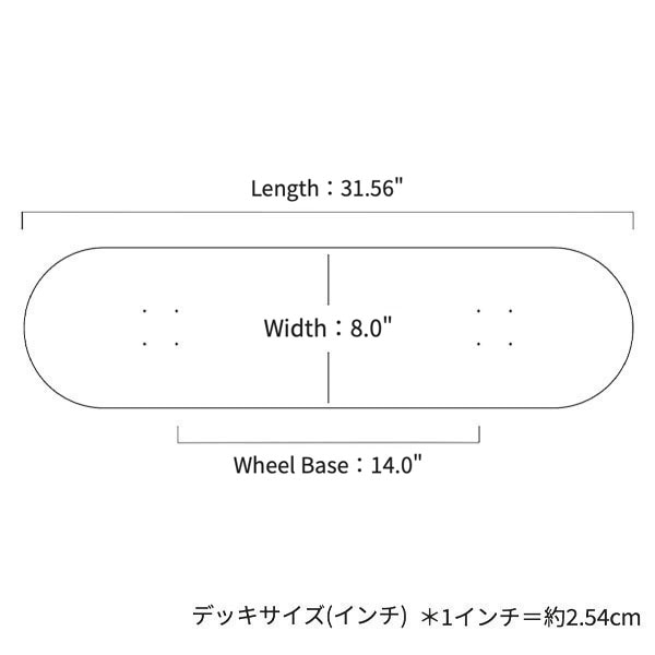 EDGLRD】TECH SCRIPT BLACK/WHITE 8.0インチ エッジロード