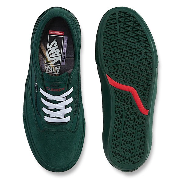 【VANS×Atiba Jefferson】SKATE CURREN CAPLES by Atiba Jefferson カラー：atiba emerald green　バンズ アティバ・ジェファーソン シューズ 靴 スニーカー スケートボード スケボー  SKATEBOARD SHOES
