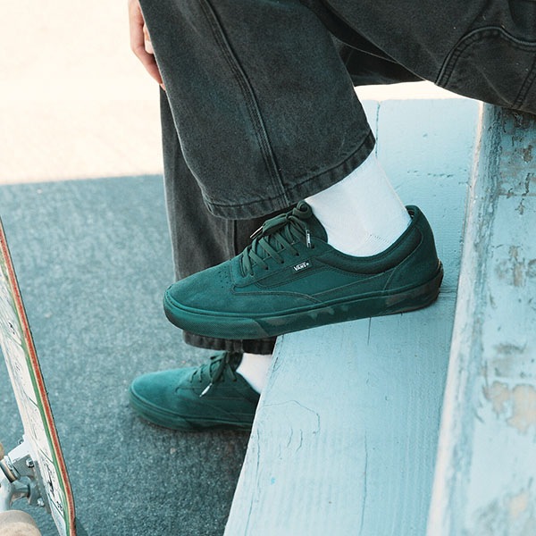 【VANS×Atiba Jefferson】SKATE CURREN CAPLES by Atiba Jefferson カラー：atiba emerald green　バンズ アティバ・ジェファーソン シューズ 靴 スニーカー スケートボード スケボー  SKATEBOARD SHOES