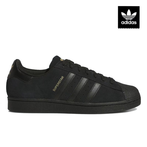 【adidas skateboarding】SUPERSTAR ADV KZ8893 カラー:core black/core black/gold metallic アディダス スケボー シューズ 靴 スニーカー SKATEBOARD SHOES
