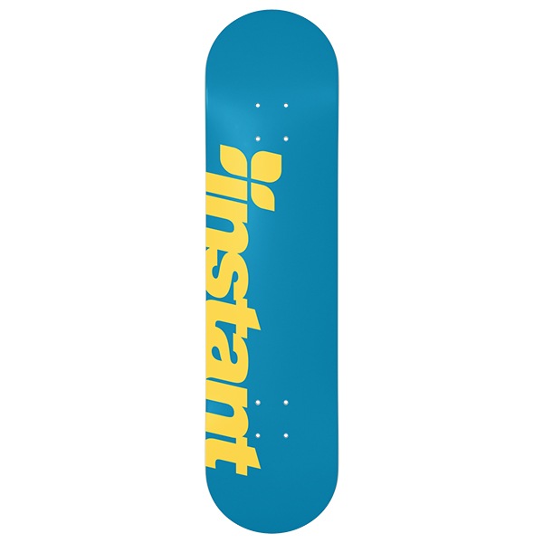 【instant】25SU LOGO DECK blue/yellow 7.75インチ インスタント スケートボード スケボー デッキ SKATEBOARD DECK