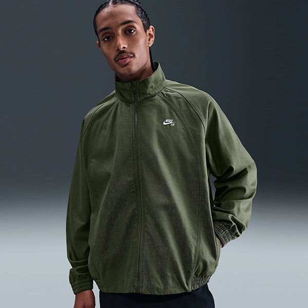 NIKE SB】DENIM FULL-ZIP TRACK JACKET カラー：medium olive
