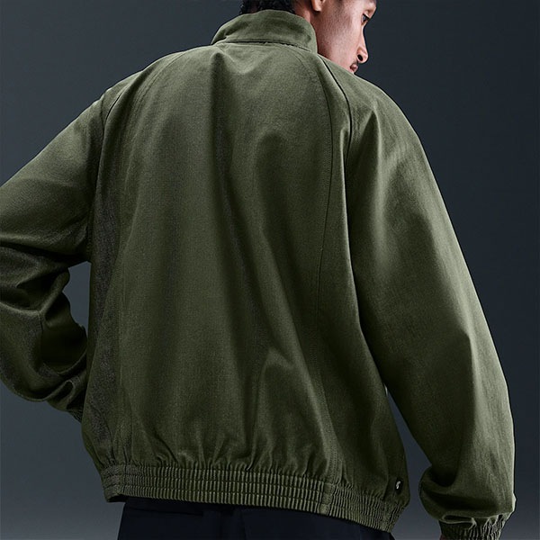 NIKE SB】DENIM FULL-ZIP TRACK JACKET カラー：medium olive/white