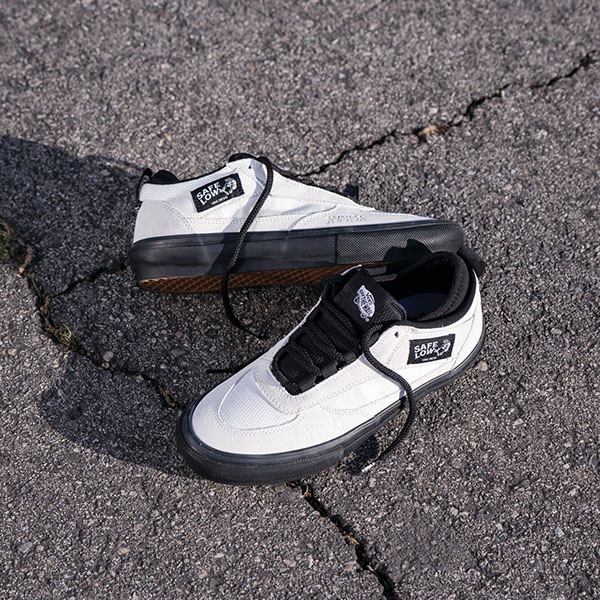 【VANS×Atiba Jefferson】SKATE SAFE LOW by Atiba Jefferson カラー：bone white/black　バンズ アティバ・ジェファーソン シューズ 靴 スニーカー スケートボード スケボー  SKATEBOARD SHOES