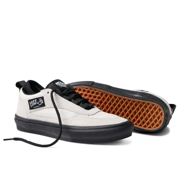 【VANS×Atiba Jefferson】SKATE SAFE LOW by Atiba Jefferson カラー：bone white/black　バンズ アティバ・ジェファーソン シューズ 靴 スニーカー スケートボード スケボー  SKATEBOARD SHOES