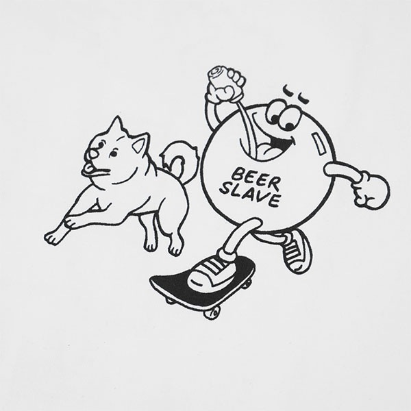 【instant】MARBLE BY BEER SLAVE TEE white インスタント Tシャツ スケートボード スケボー SKATEBOARD