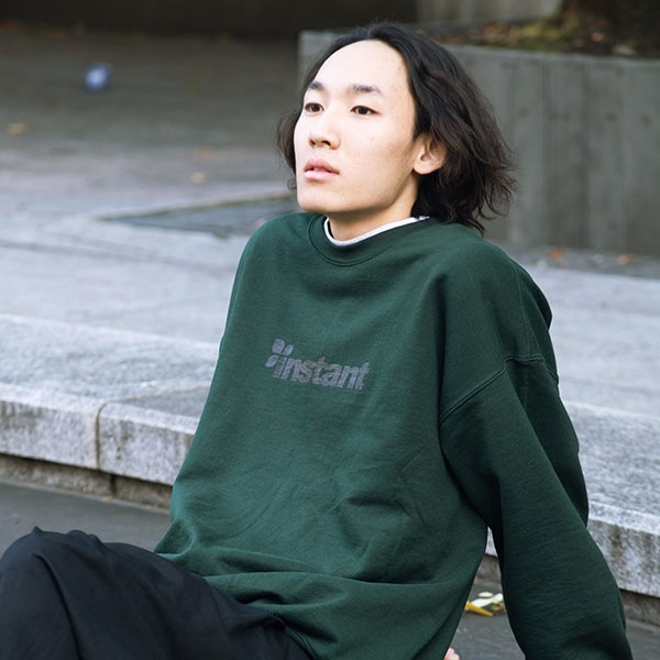 【instant】OG LOGO CREW NECK forest インスタント スウェット スケートボード スケボー SKATEBOARD