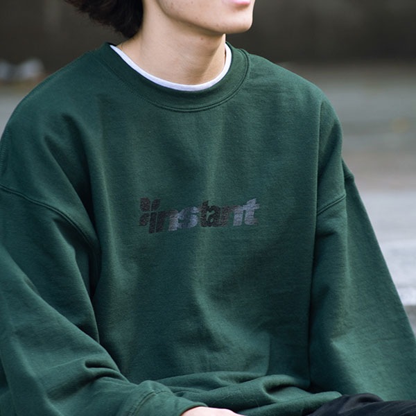 【instant】OG LOGO CREW NECK forest インスタント スウェット スケートボード スケボー SKATEBOARD