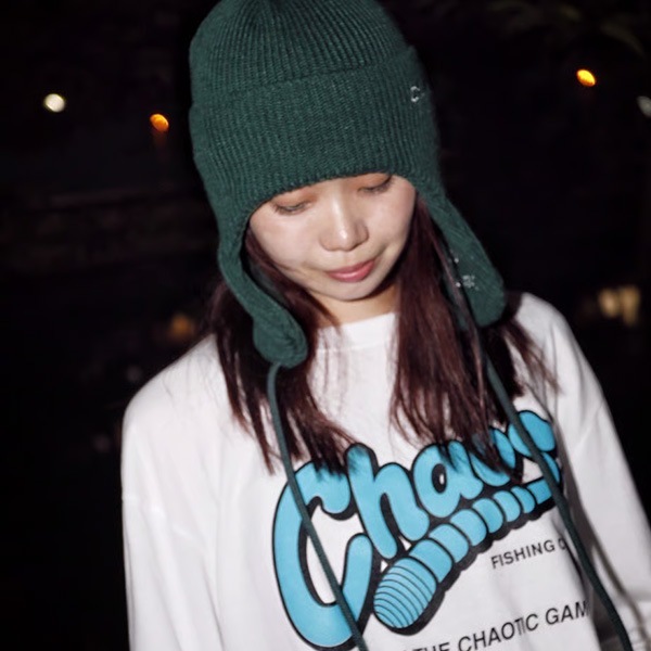 【Chaos Fishing Club】ワームロゴ T-SHIRT L/S white カオスフィッシングクラブ Tシャツ スケートボード スケボー SKATEBOARD