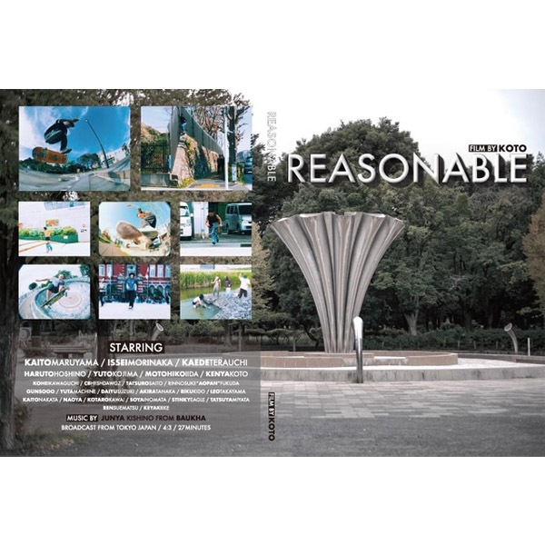 【REASONABLE】FILM By KOTO  DVD スケートボード スケボー SKATEBOARD