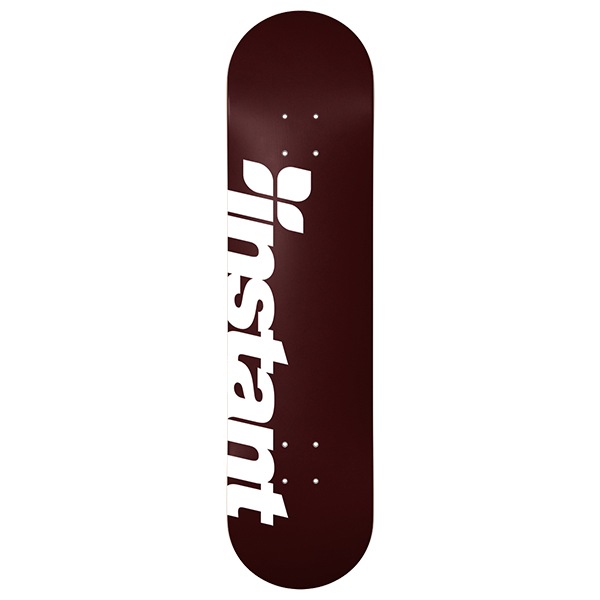 【instant】25SU LOGO DECK dark brown/white 8.25インチ インスタント スケートボード スケボー デッキ SKATEBOARD DECK