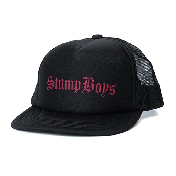 【STUMPBOYS】OG LOGO MESH CAP black/red スタンプボーイズ 帽子 スケートボード スケボー SKATEBOARD