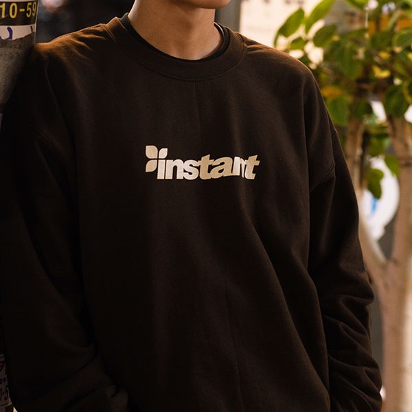 【instant】OG LOGO CREW NECK dark chocolate インスタント スウェット スケートボード スケボー SKATEBOARD