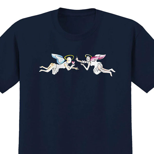KROOKED】ANGELS TEE navy クルキッド Tシャツ スケートボード