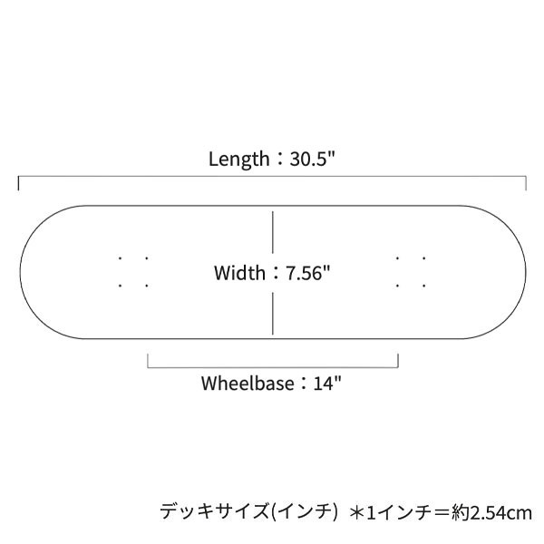 【KAONKA】TEAM SEIHITSU 7.56インチ カオンカ デッキ スケートボード スケボー SKATEBOARD DECK