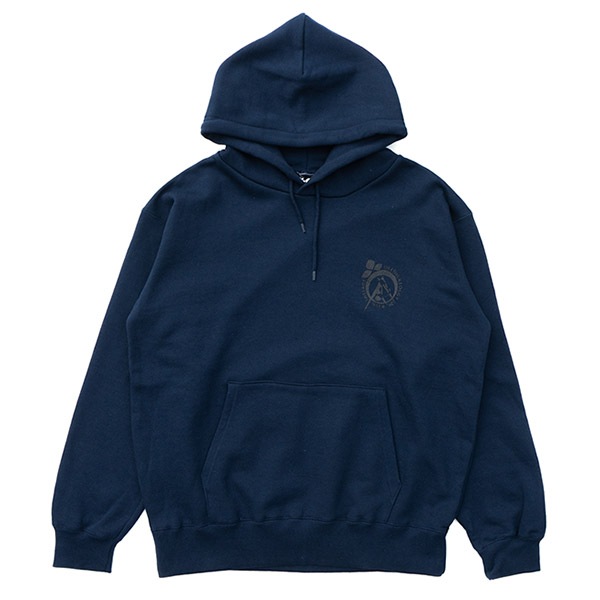 【OLEDICKFOGGY×RISK×INSTANT】MOOSE HOODIE navy インスタント パーカー スケートボード スケボー SKATEBOARD