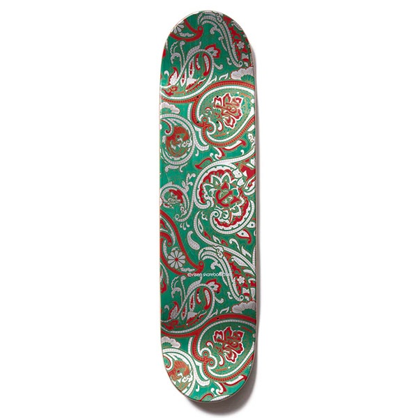 Evisen】PAISLEY RED TURQUOISE 7.8インチ エビセン スケートボード
