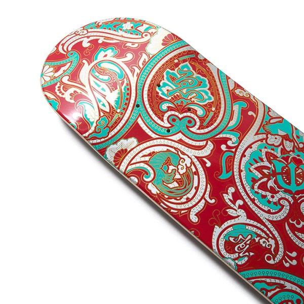 Evisen】PAISLEY RED TURQUOISE 7.8インチ エビセン スケートボード