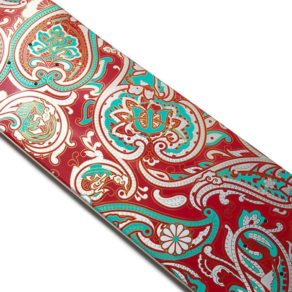Evisen】PAISLEY RED TURQUOISE 7.8インチ エビセン スケートボード