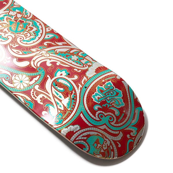 Evisen】PAISLEY RED TURQUOISE 7.8インチ エビセン スケートボード