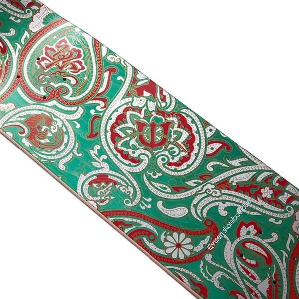 Evisen】PAISLEY RED TURQUOISE 7.8インチ エビセン スケートボード