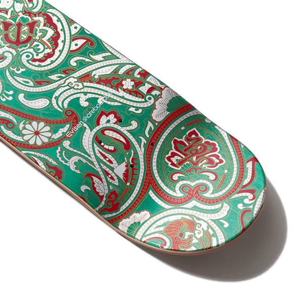 Evisen】PAISLEY RED TURQUOISE 7.8インチ エビセン スケートボード